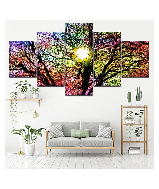 Tableau Arbre aux 1000 Couleurs de pas cher