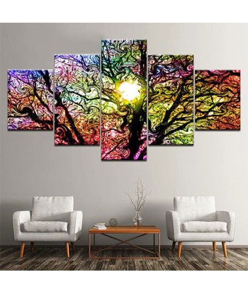 Tableau Arbre aux 1000 Couleurs de pas cher