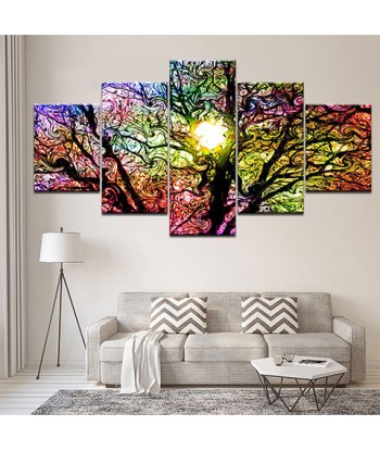 Tableau Arbre aux 1000 Couleurs de pas cher