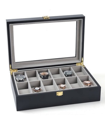 Coffret 12 montre en bois Pour