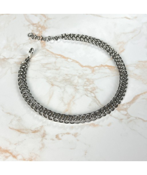 Half Persian chainmail choker stainless steel necklace ou a consommer sur place