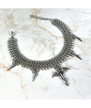 Dragon sword chainmail choker European 4 in 1 stainless steel necklace l'évolution des habitudes 