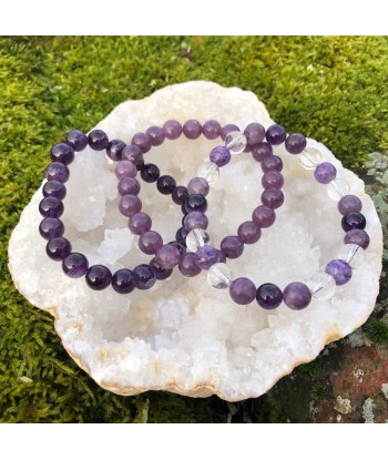 Bracelets Trio de Violet: bracelet CONFIANCE II , AMÉTHYSTE et LÉPIDOLITE acheter en ligne