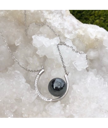 Collier Argent 925, Hématite et Zirconium plus qu'un jeu 