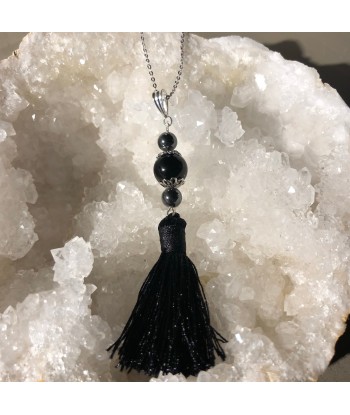 Pendentif Onyx et Hématite avec chaîne Argent 925 Jusqu'à 80% De Réduction