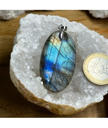 Pendentif Labradorite en Argent 925 rhodié pour bénéficier 