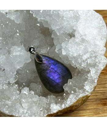 Pendentif Labradorite violette en Argent 925 rhodié de votre