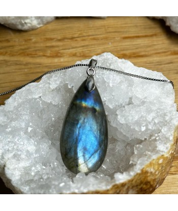 Pendentif Labradorite en Argent 925 rhodié Fin de série