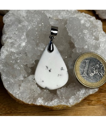 Pendentif Agate Dendritique ~Merlinite~ en Argent 925 rhodié vous aussi creer 