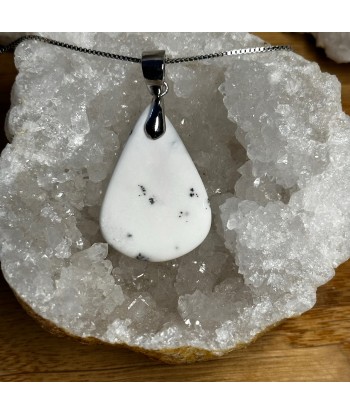 Pendentif Agate Dendritique ~Merlinite~ en Argent 925 rhodié vous aussi creer 