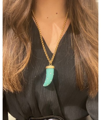 Collier pendentif turquoise le concept de la Pate a emporter 