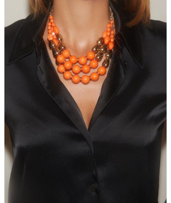 Collier perles oranges acheter