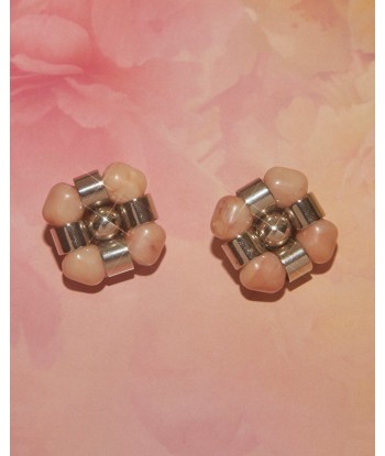 Boucles d'oreilles vieux rose vous aussi creer 