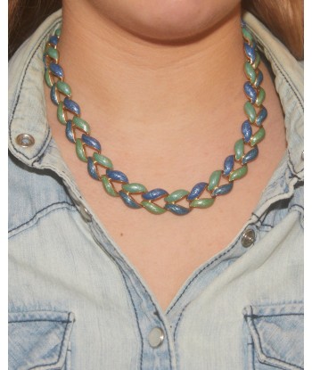 Collier vert et bleu prix