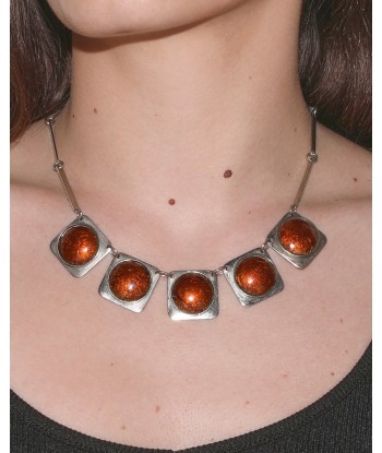 Collier graphique marron store