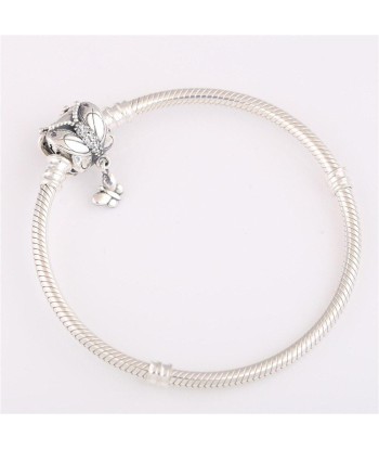 Bracelet Papillon  Chaîne Serpent Perle (Argent) les ctes