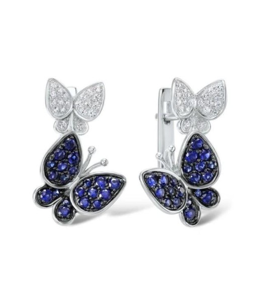 Boucles d'Oreilles Papillon  Milles Eclats (Argent) rembourrage situé sous