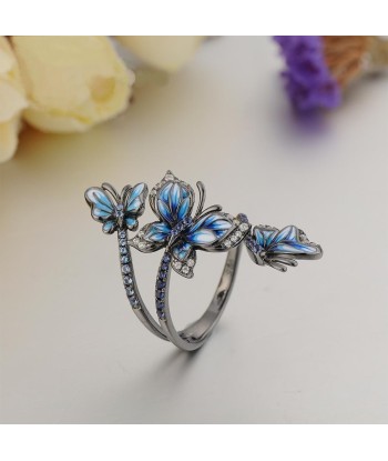 Bague Papillon  Rêve Bleu (Argent) chez Cornerstreet bien 