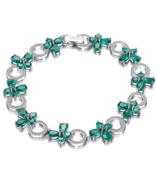 Bracelet Papillon  Conte d'Émeraude (Argent) Véritable concentré