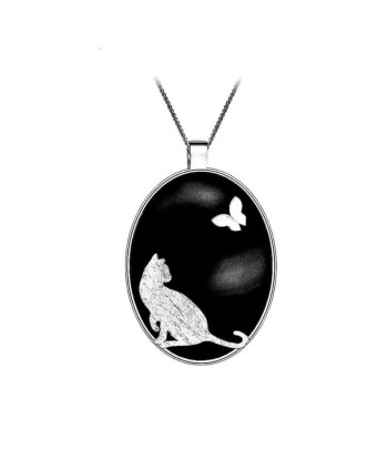 Pendentif pour Collier Papillon  Chat (Argent) Les magasins à Paris et en Île-de-France