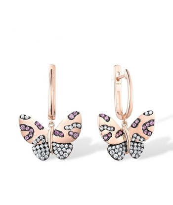 Boucles d'Oreilles Papillon  Rose Neodesign (Or) Economisez 