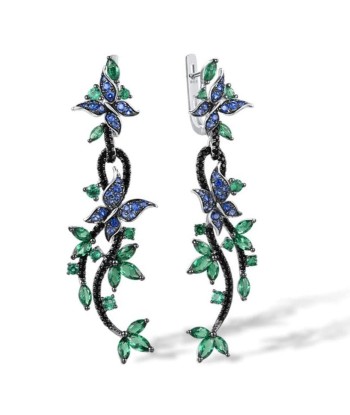 Boucles d'Oreilles Papillon  Lierre d'Émeraude (Argent) Le MVP de beaucoup