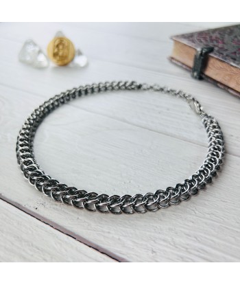 Half Persian chainmail choker stainless steel necklace ou a consommer sur place